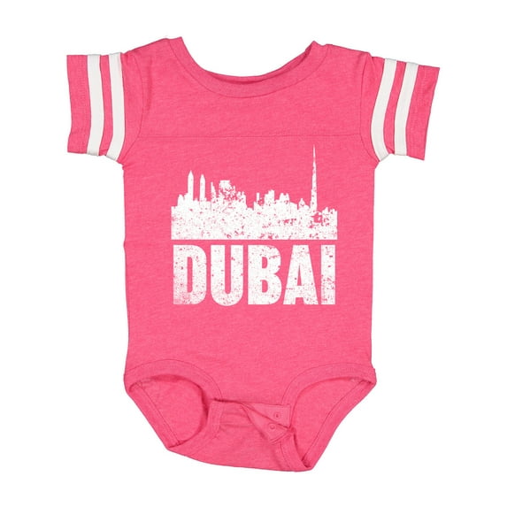Inktastic Dubai City Skyline with Grunge Boys or Girls Baby Bodysuit