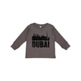 thumbnail image 1 of Inktastic Dubai City Skyline with Grunge Boys or Girls Long Sleeve Toddler T-Shirt, 1 of 5