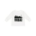 thumbnail image 1 of Inktastic Dubai City Skyline with Grunge Boys or Girls Long Sleeve Toddler T-Shirt, 1 of 5