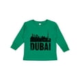thumbnail image 1 of Inktastic Dubai City Skyline with Grunge Boys or Girls Long Sleeve Toddler T-Shirt, 1 of 5