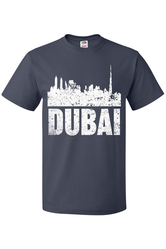 Dubai City Skyline with Grunge T-Shirt