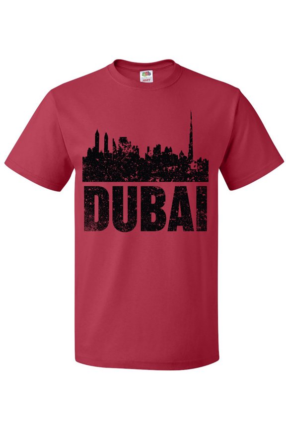 Dubai City Skyline with Grunge T-Shirt