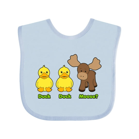 Inktastic Duck Duck Moose? Boys or Girls Baby Bib