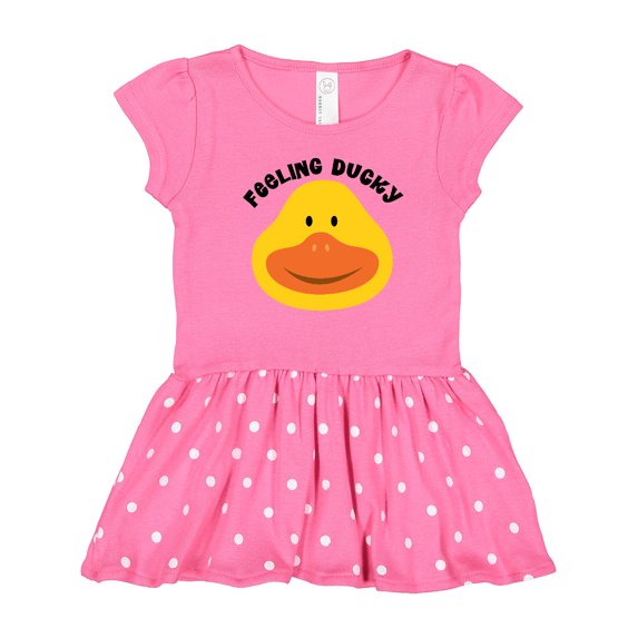 Inktastic Duck Feeling Ducky Girls Toddler Dress