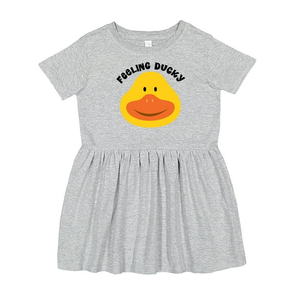 Inktastic Duck Feeling Ducky Girls Toddler Dress