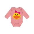 thumbnail image 1 of Inktastic Duck Girls Girls Long Sleeve Baby Bodysuit, 1 of 5