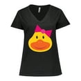 thumbnail image 1 of Inktastic Duck Girls Women's Plus Size V-Neck T-Shirt, 1 of 5