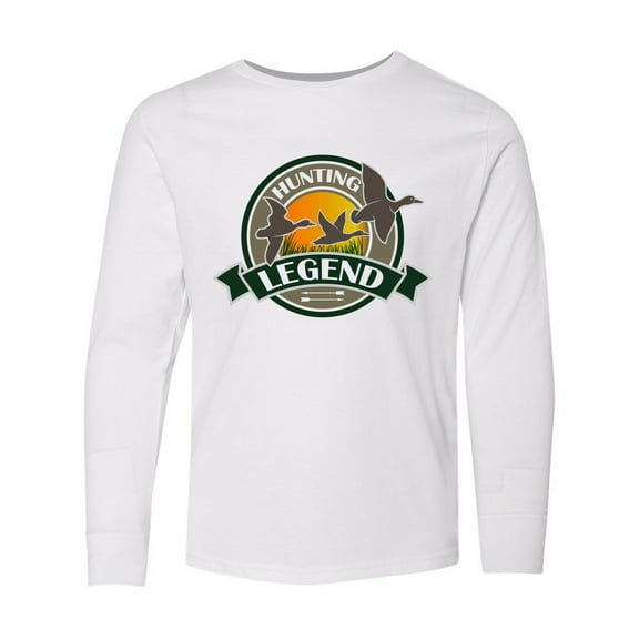 Inktastic Duck Hunting Legend Long Sleeve Youth T-Shirt