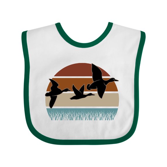 Inktastic Duck Hunting Retro Sunset Hunter Boys or Girls Baby Bib