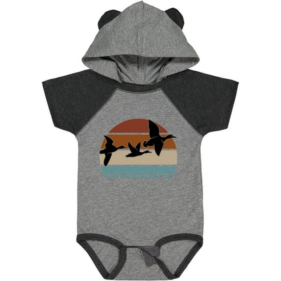 Inktastic Duck Hunting Retro Sunset Hunter Boys or Girls Baby Bodysuit