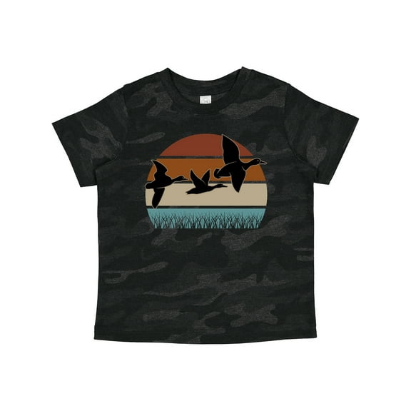 Inktastic Duck Hunting Retro Sunset Hunter Boys or Girls Toddler T-Shirt