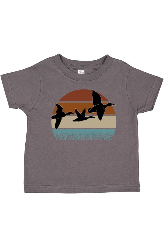 Duck Hunting Retro Sunset Hunter Boys or Girls Toddler T-Shirt