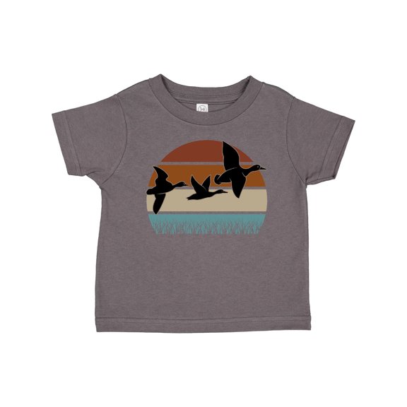Inktastic Duck Hunting Retro Sunset Hunter Boys or Girls Toddler T-Shirt