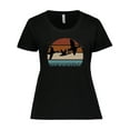 thumbnail image 1 of Inktastic Duck Hunting Retro Sunset Hunter Gift Women's Plus Size T-Shirt, 1 of 5