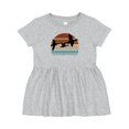 thumbnail image 1 of Inktastic Duck Hunting Retro Sunset Hunter Girls Baby Dress, 1 of 5