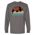 thumbnail image 1 of Inktastic Duck Hunting Retro Sunset Hunter Long Sleeve T-Shirt, 1 of 5