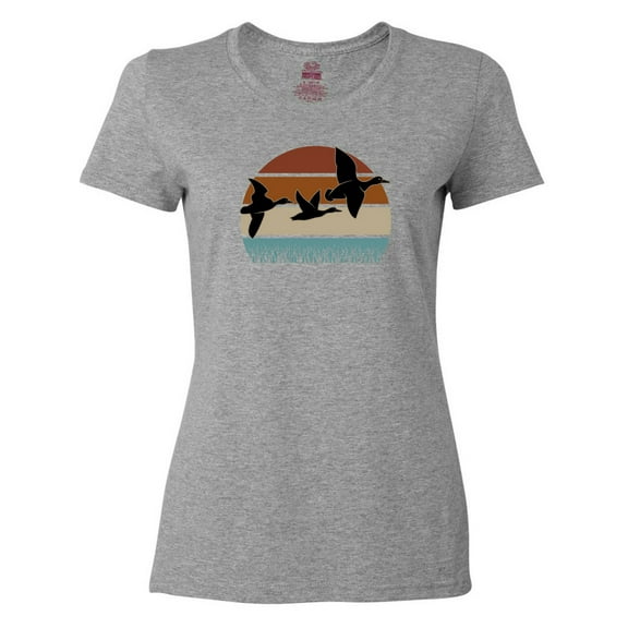 Inktastic Duck Hunting Retro Sunset Hunter Women's T-Shirt
