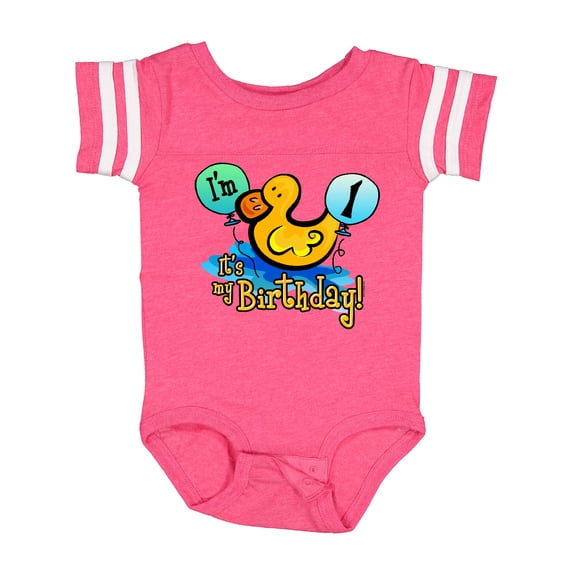 Inktastic Ducky 1st Birthday Boys or Girls Baby Bodysuit