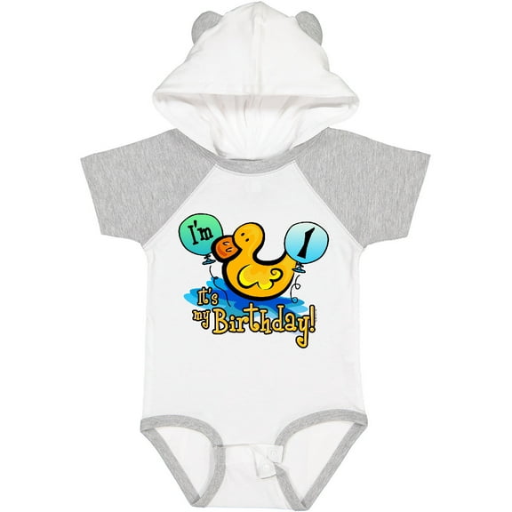 Inktastic Ducky 1st Birthday Boys or Girls Baby Bodysuit