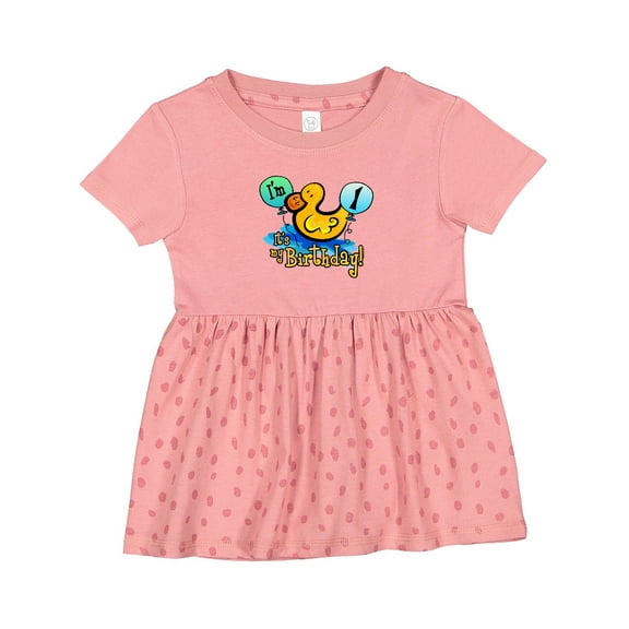 Inktastic Ducky 1st Birthday Girls Baby Dress