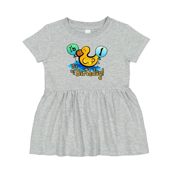 Inktastic Ducky 1st Birthday Girls Baby Dress