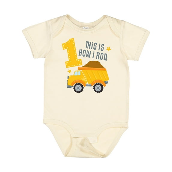 Inktastic Dump Truck 1st Birthday Boys or Girls Baby Bodysuit
