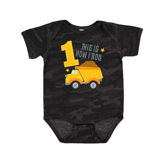 Inktastic Dump Truck 1st Birthday Boys or Girls Baby Bodysuit