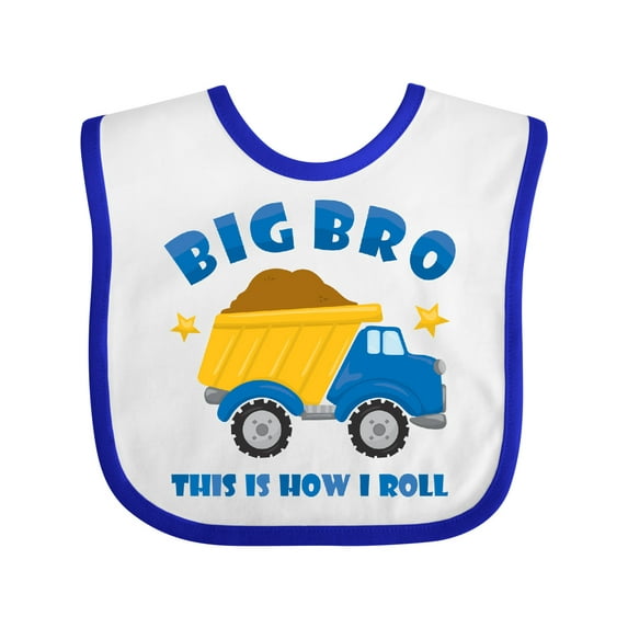 Inktastic Dump Truck Big Bro Boys Baby Bib