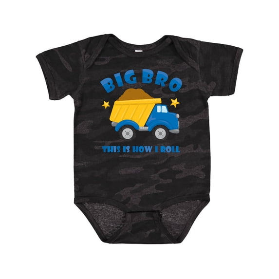 Inktastic Dump Truck Big Bro Boys Baby Bodysuit