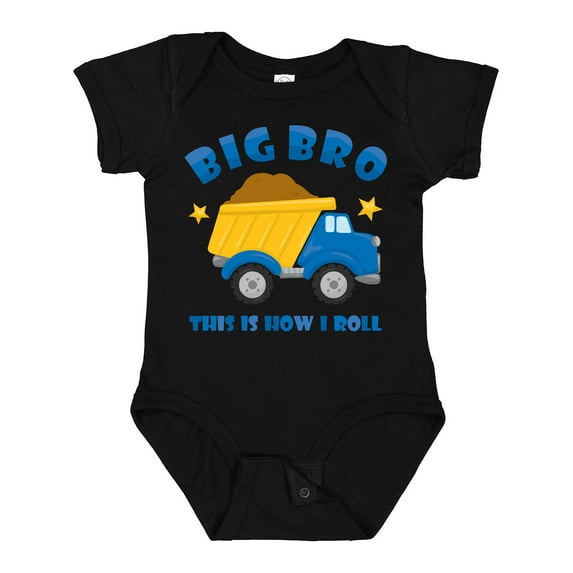 Inktastic Dump Truck Big Bro Boys Baby Bodysuit