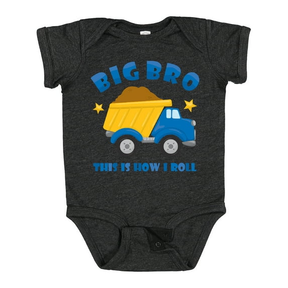 Inktastic Dump Truck Big Bro Boys Baby Bodysuit