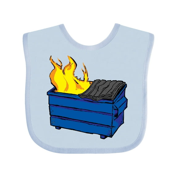 Inktastic Dumpster Fire Boys or Girls Baby Bib