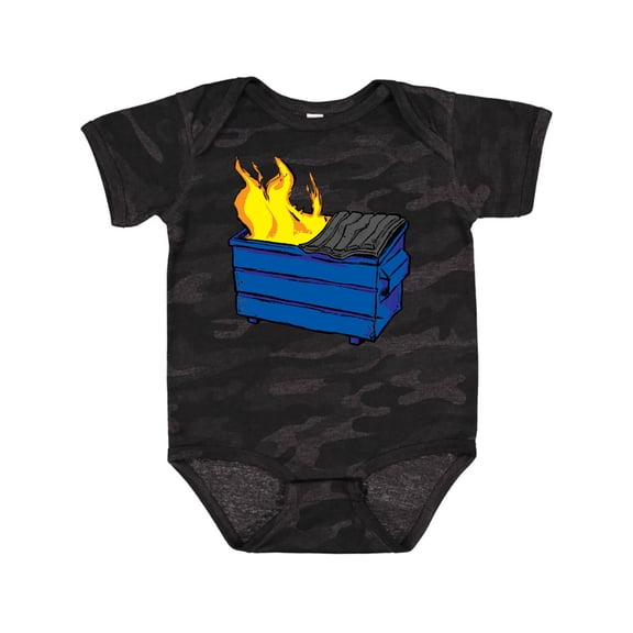 Inktastic Dumpster Fire Boys or Girls Baby Bodysuit