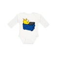 thumbnail image 1 of Inktastic Dumpster Fire Boys or Girls Long Sleeve Baby Bodysuit, 1 of 5