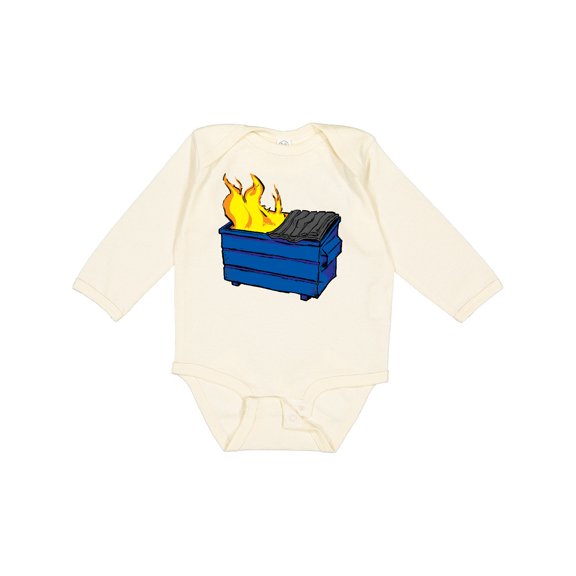 Inktastic Dumpster Fire Boys or Girls Long Sleeve Baby Bodysuit