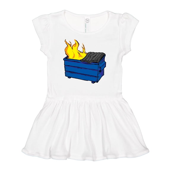 Inktastic Dumpster Fire Girls Baby Dress