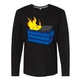 thumbnail image 1 of Inktastic Dumpster Fire Long Sleeve T-Shirt, 1 of 5