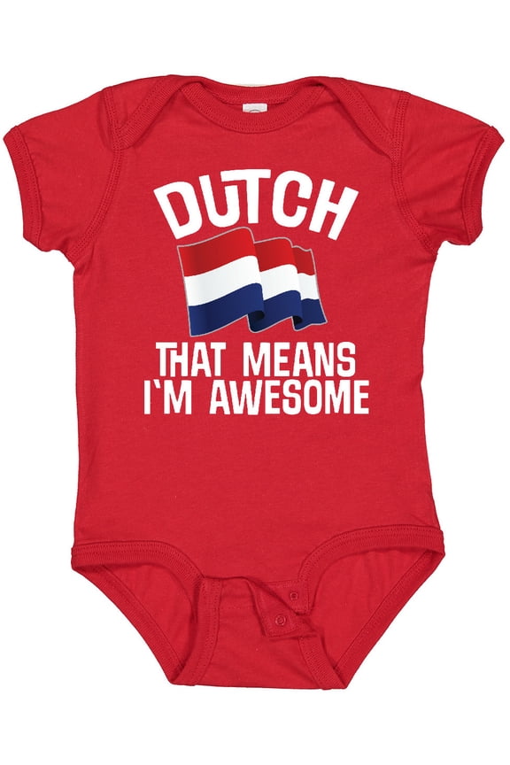 Dutch Gift Pride Netherlands Flag Boys or Girls Baby Bodysuit