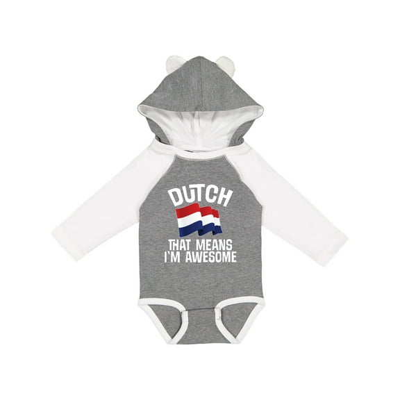 Inktastic Dutch Gift Pride Netherlands Flag Boys or Girls Long Sleeve Baby Bodysuit