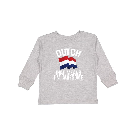 Inktastic Dutch Gift Pride Netherlands Flag Boys or Girls Long Sleeve Toddler T-Shirt