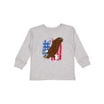 thumbnail image 1 of Inktastic Eagle with American Flag Boys or Girls Long Sleeve Toddler T-Shirt, 1 of 5