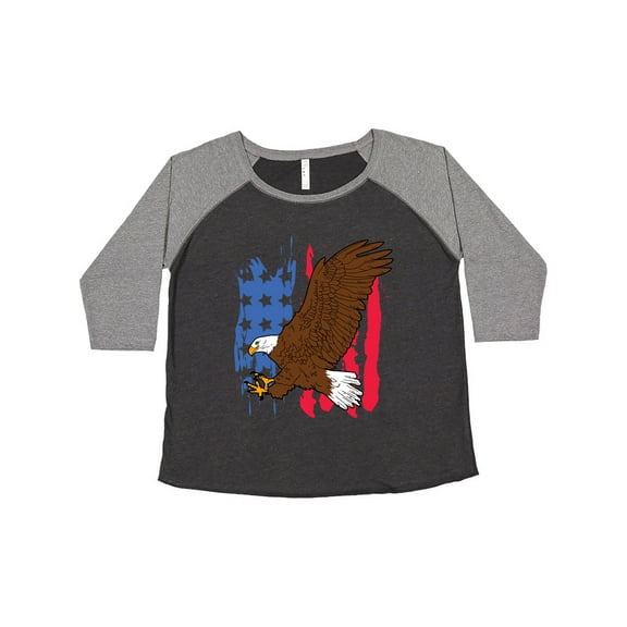 Inktastic Eagle with American Flag Women's Plus Size T-Shirt
