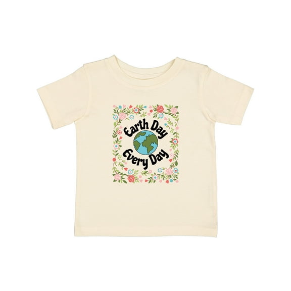 Inktastic Earth Day Every Day 2025 Environmental Girls Baby T-Shirt
