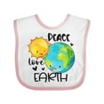 thumbnail image 1 of Inktastic Earth Day Peace Love Earth Boys or Girls Baby Bib, 1 of 4