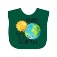 thumbnail image 1 of Inktastic Earth Day Peace Love Earth Boys or Girls Baby Bib, 1 of 4