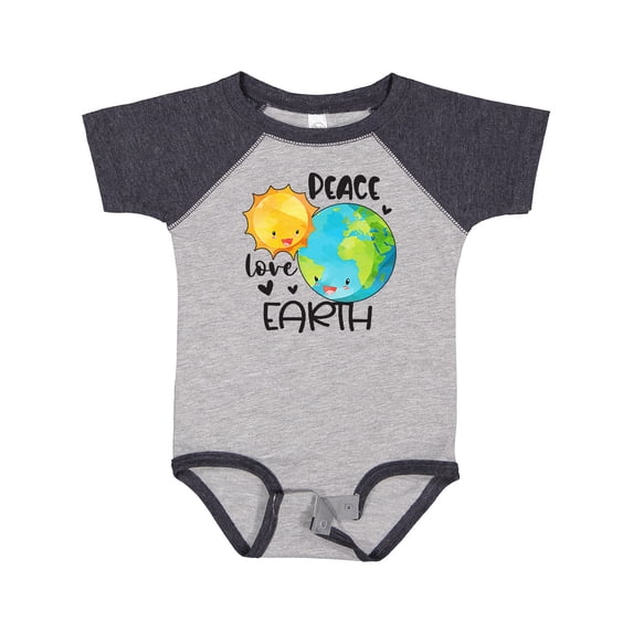 Inktastic Earth Day Peace Love Earth Boys or Girls Baby Bodysuit