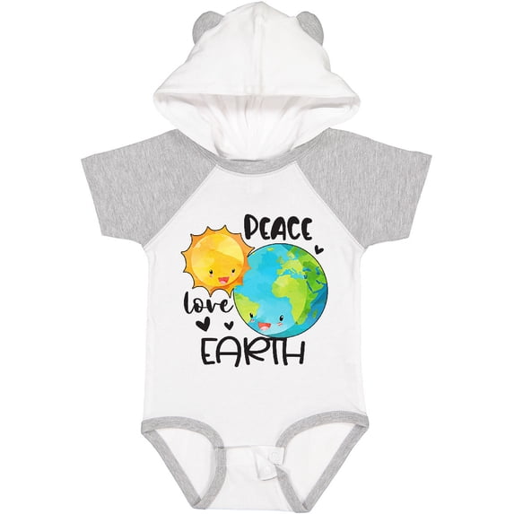 Inktastic Earth Day Peace Love Earth Boys or Girls Baby Bodysuit