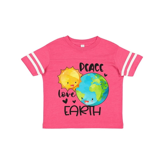 Inktastic Earth Day Peace Love Earth Boys or Girls Toddler T-Shirt
