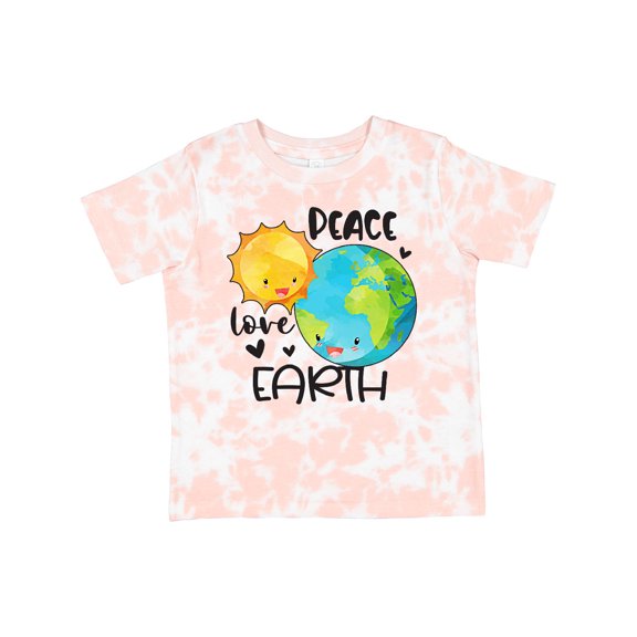 Inktastic Earth Day Peace Love Earth Boys or Girls Toddler T-Shirt