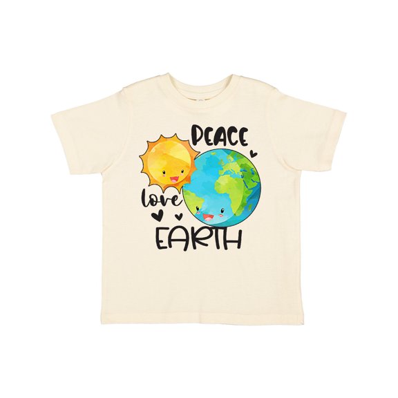 Inktastic Earth Day Peace Love Earth Boys or Girls Toddler T-Shirt